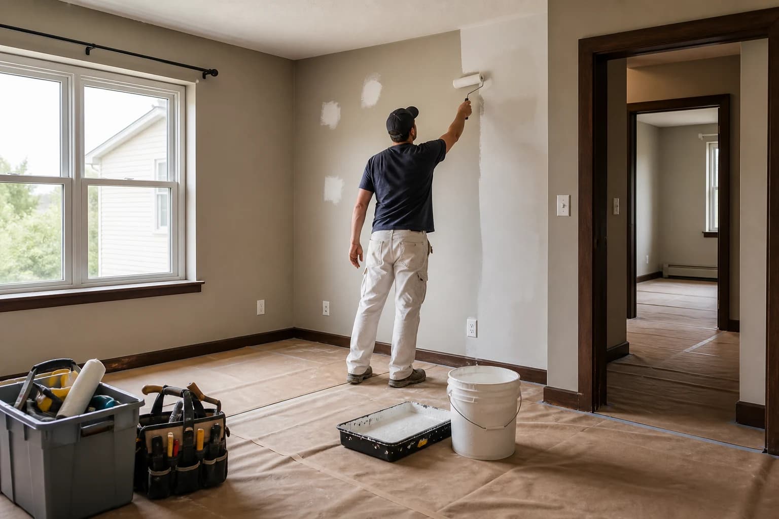 Representative image of an organized vacant apartment being prepared between tenants.